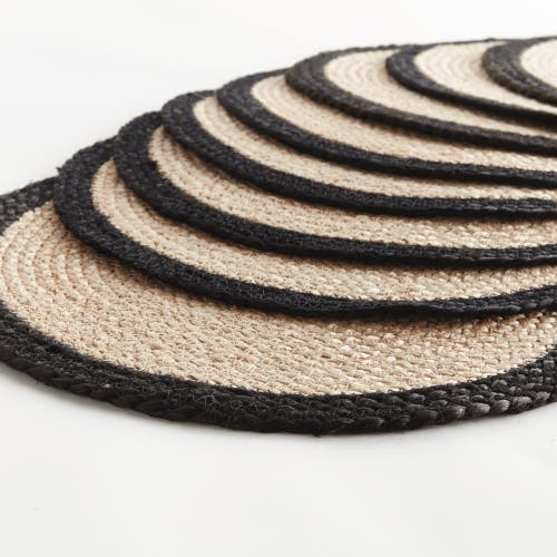 Napa Home & Garden Jute Coil Round Placemats, Set Of 8 In Multi