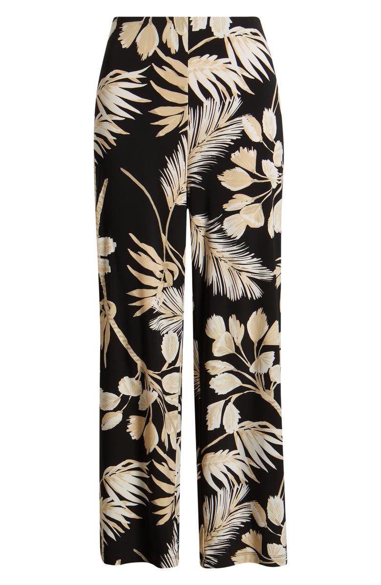 AK ANNE KLEIN Print Knit Crop Wide Leg Pants, Main, color, Anne Black Multi