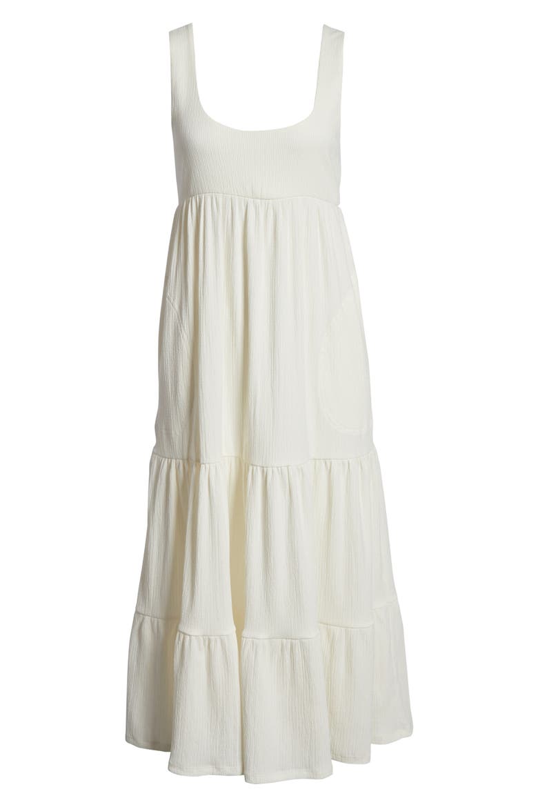 Reel Love Tiered Midi Dress, Alternate, color, PAINTED WHITE