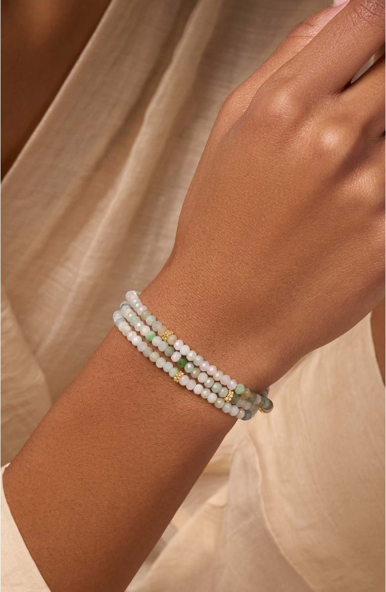 Karma and Luck Women's Jade Elephant Gold Plated Wrap Bracelet - Manifest Abundance, Alternate, color, Pastel Green/Gold