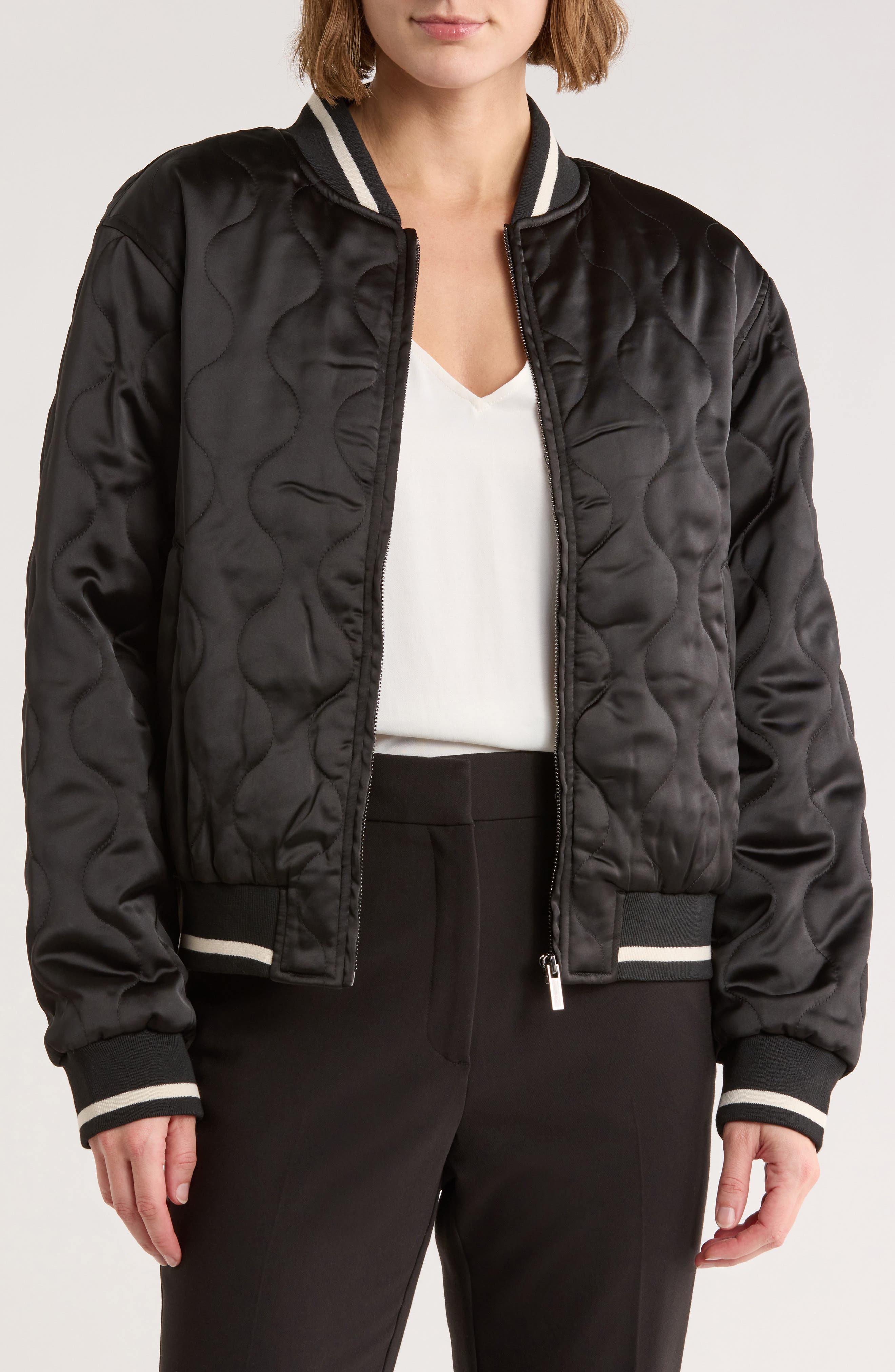 Sanctuary Je T Aime Onion Quilted Bomber Jacket