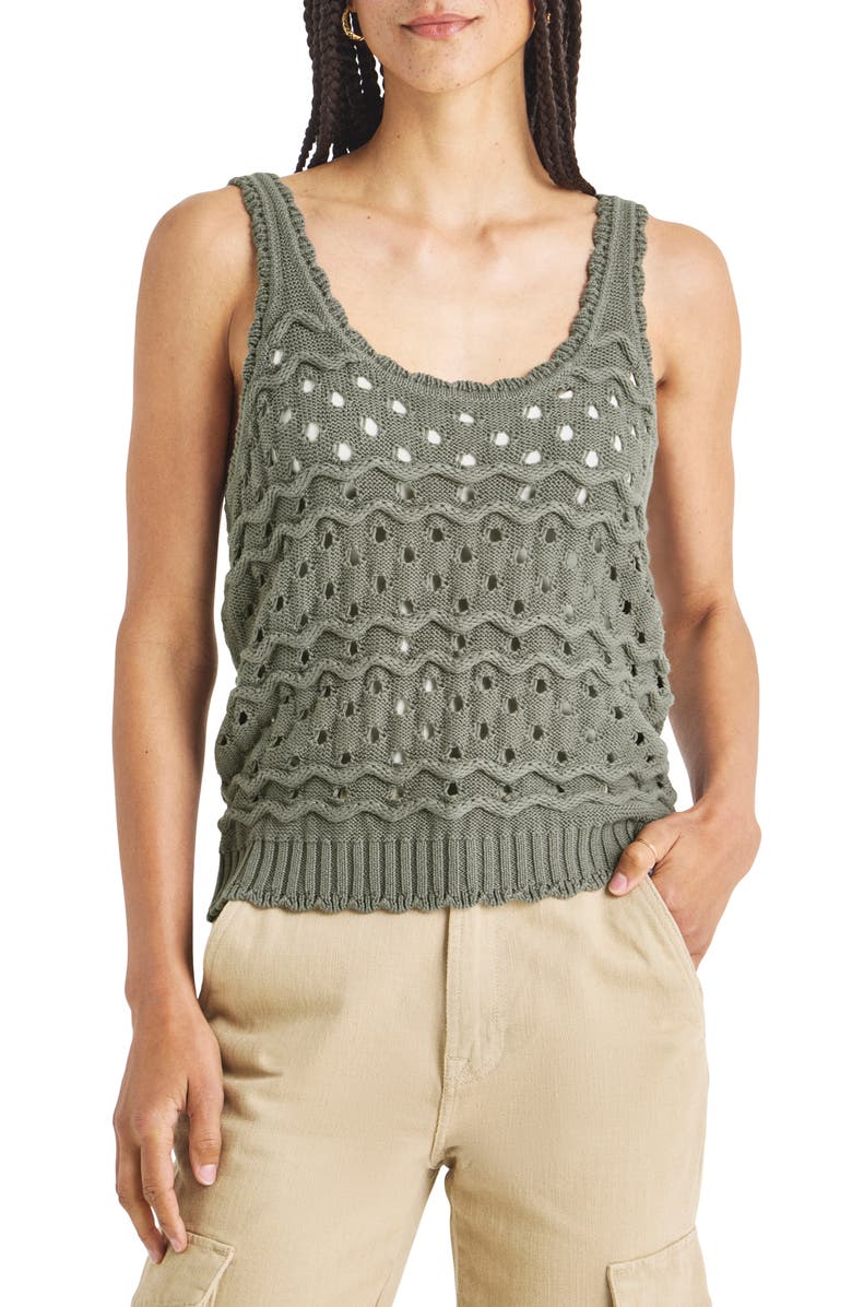 Splendid Lowen Tank Sweater, Main, color, Soft Vintage Olive Branch