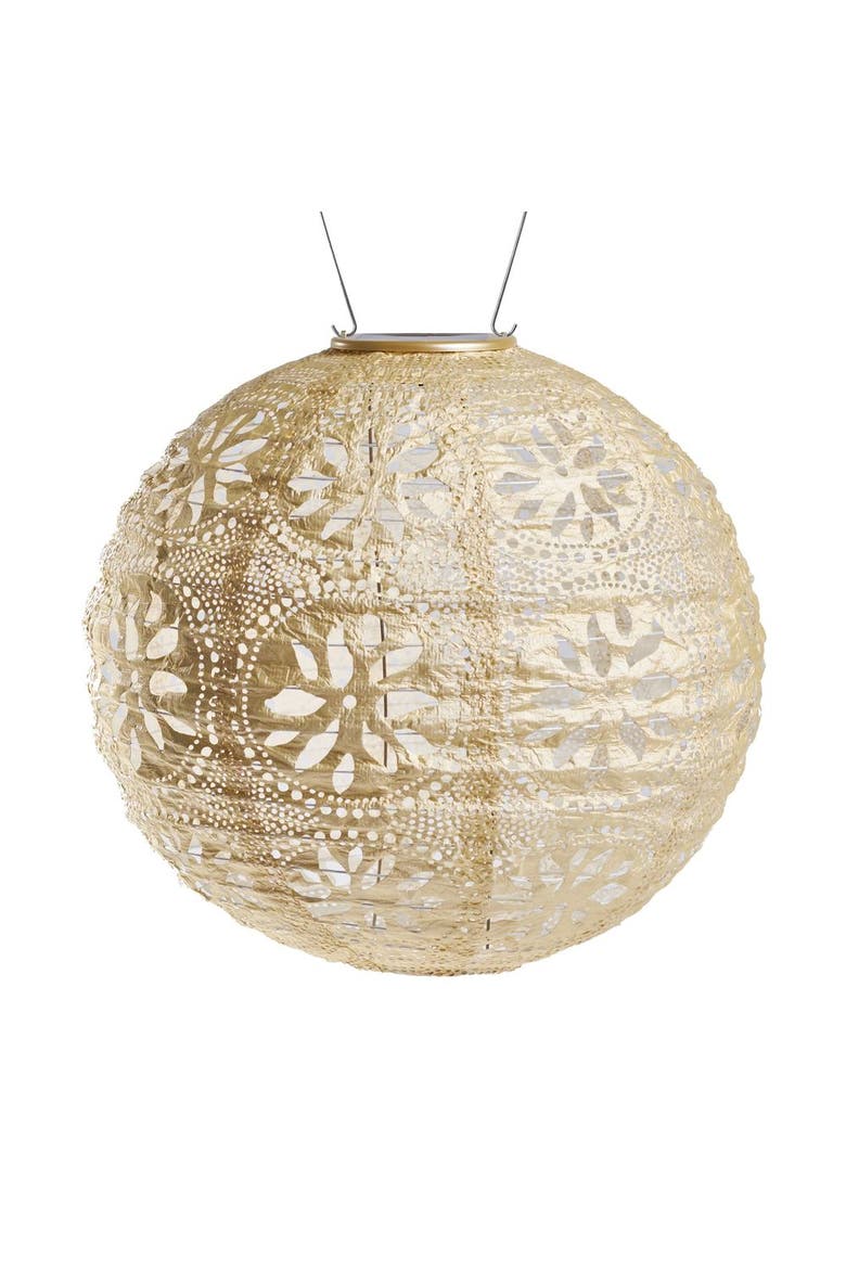 Soji Stella - Boho Globe Solar Lantern, Main, color, Pearl