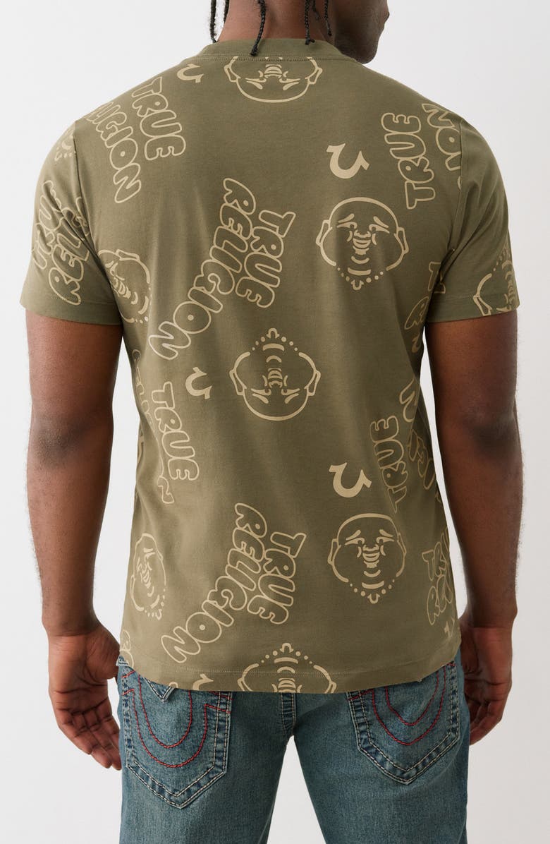 True Religion Bubble Print Graphic T-Shirt, Alternate, color, Kalamata