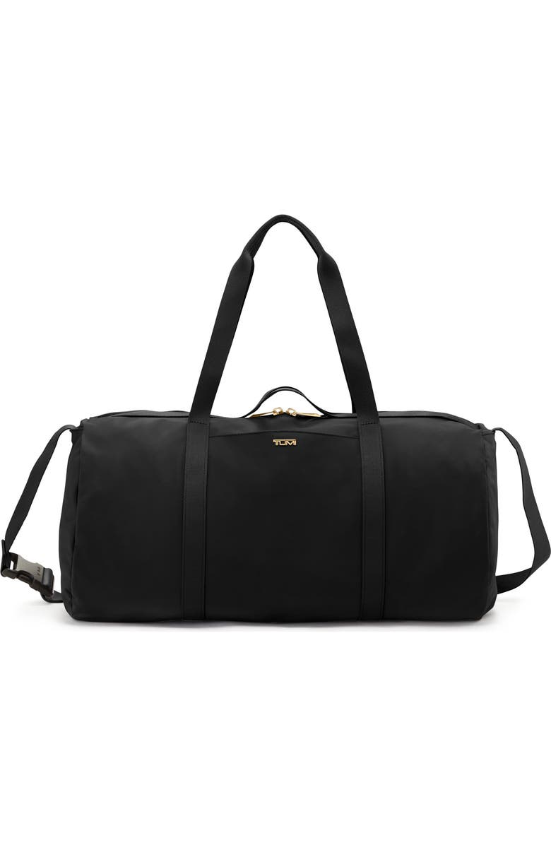 TUMI Voyageur - Just in Case Nylon Duffle Bag, Main, color, Black/ Gold