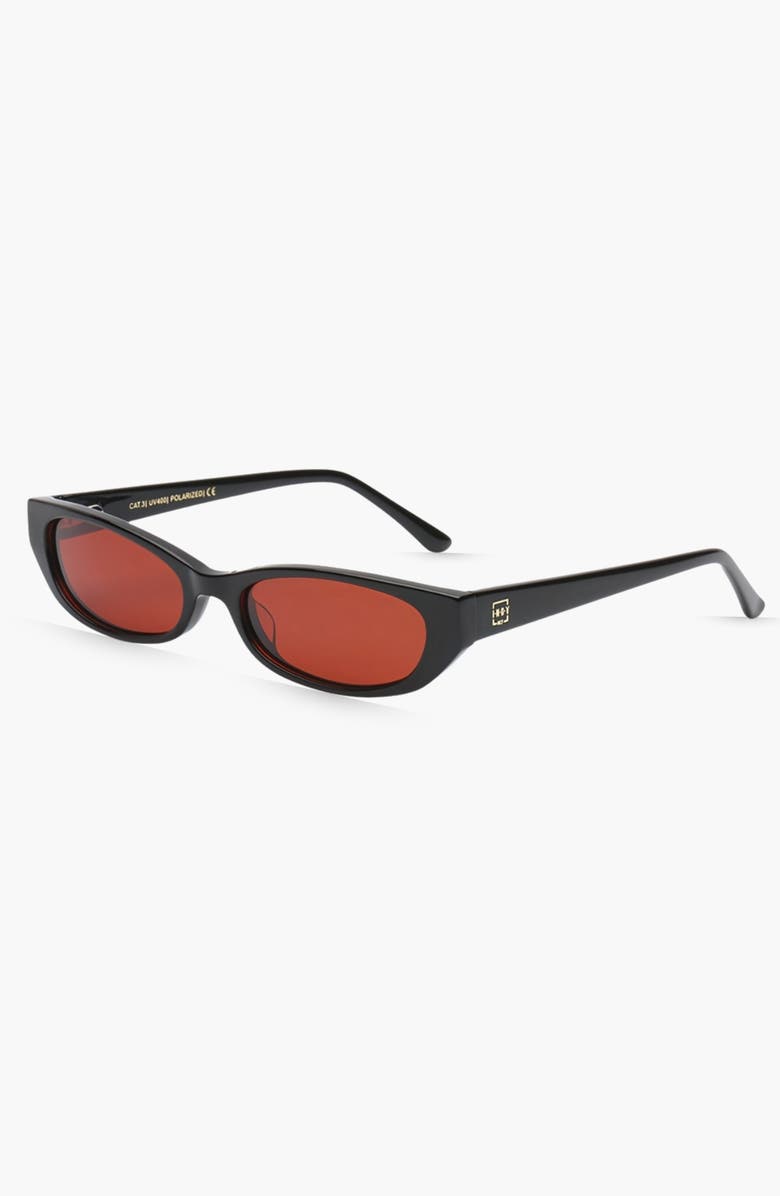 INDY Gisele Cateye Polarized Sunglasses, Alternate, color, Black