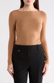 Renee C Boat Neck Knit Top