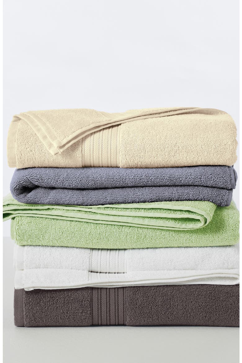 Quick-Dry Cotton 6-Piece Towel Set, Alternate, color, SOLID - WHITE