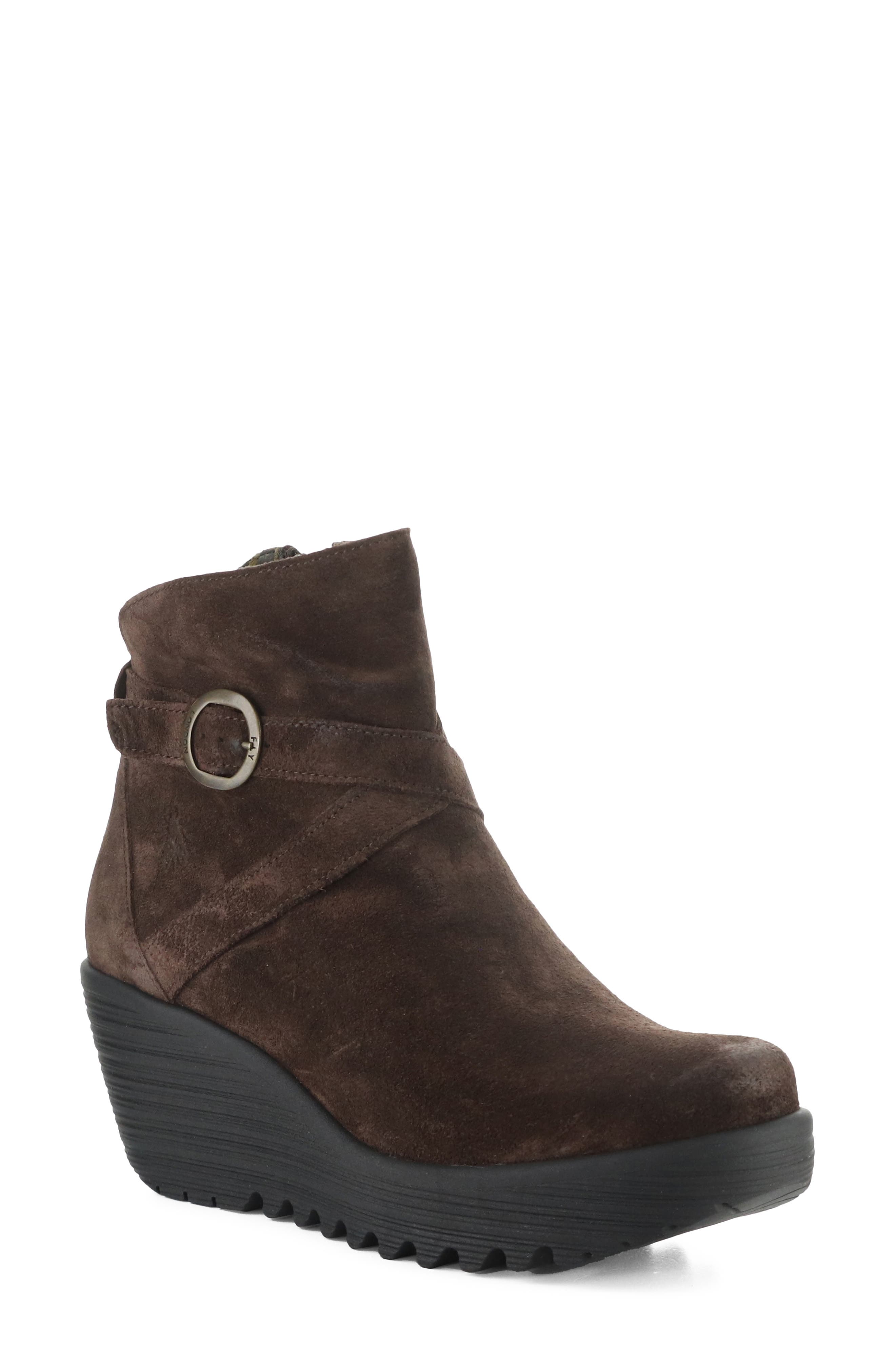 Loik Platform Wedge Bootie, Main, color, ESPRESSO