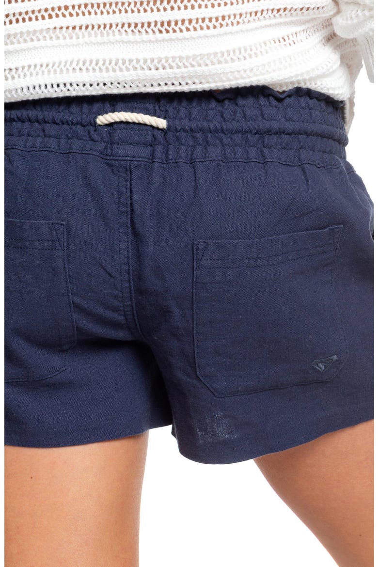 Oceanside Cotton Drawstring Shorts, Alternate, color, MOOD INDIG