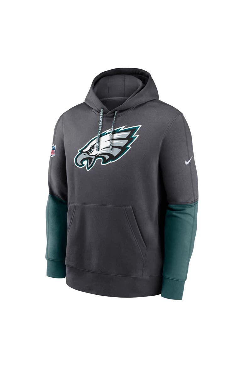 Men's Nike Anthracite Philadelphia Eagles 2024 Sideline Club Pullover Hoodie, Alternate, color, Anthracite