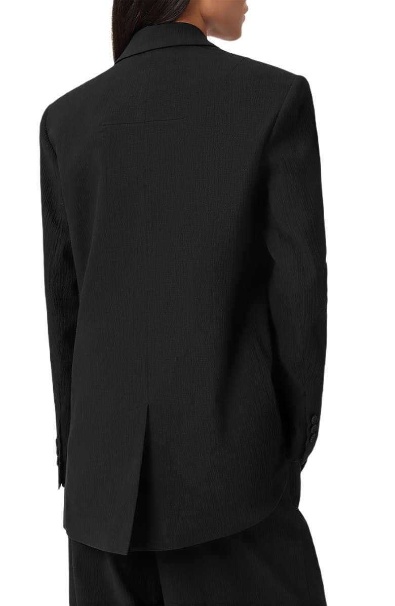 AllSaints Essen Stretch Cotton Blazer, Alternate, color, Black