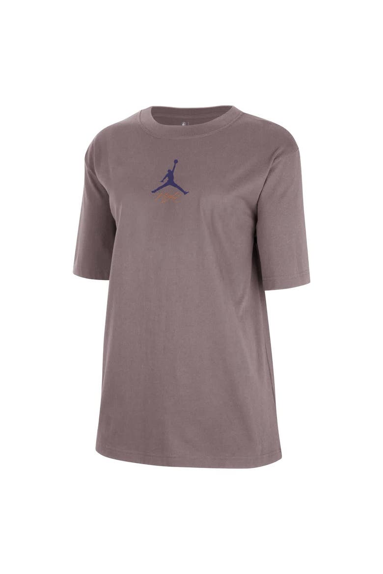 Women's Jordan Brand  Charcoal Phoenix Suns Courtside Statement Edition Boyfriend T-Shirt, Alternate, color, Charcoal