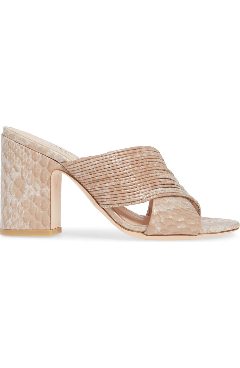 AGL Snake Embossed Slide Sandal, Alternate, color,