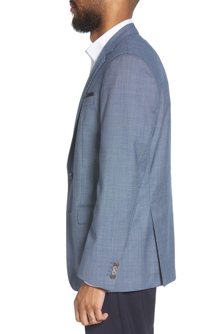Hartlay Trim Fit Wool Blazer, Alternate, color, BLUE