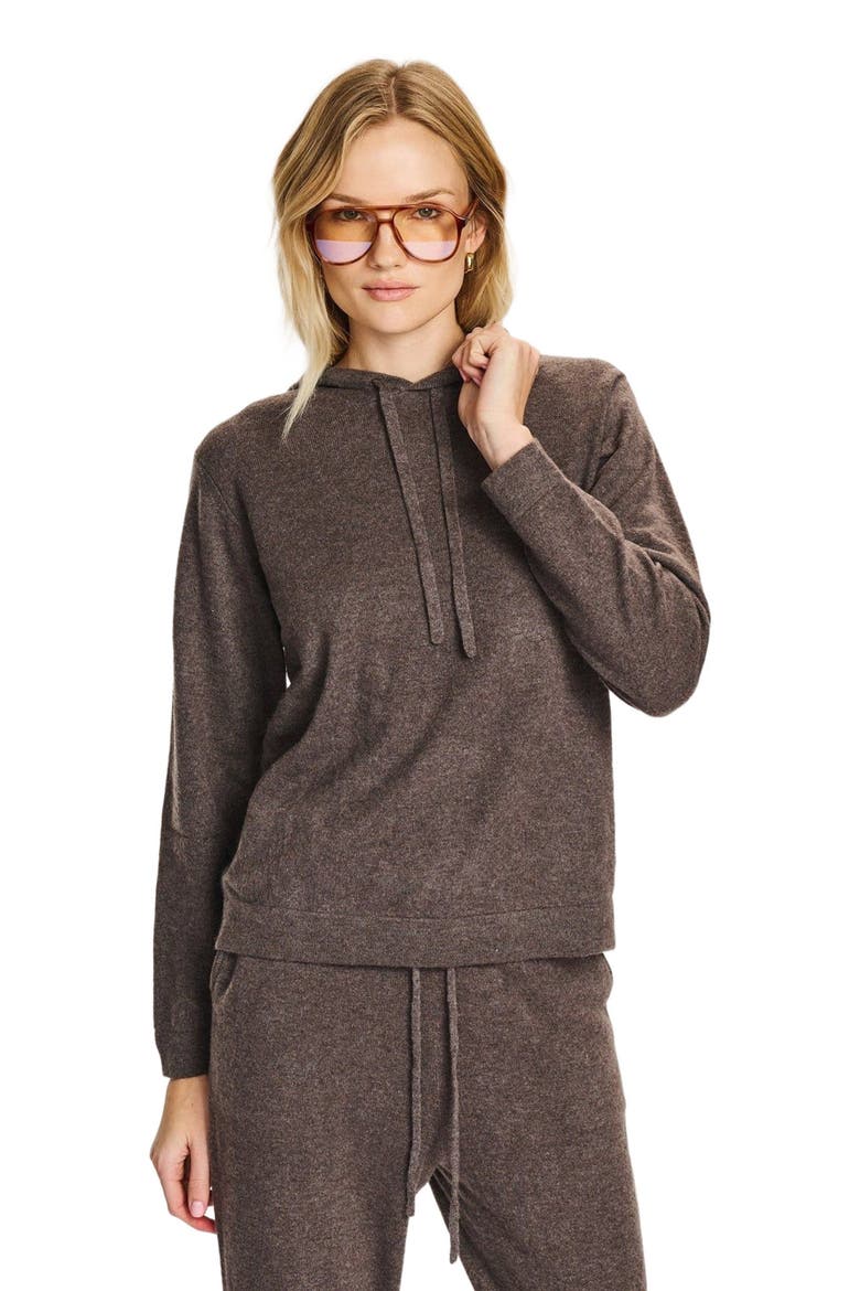Signature Cashmere Hoodie, Alternate, color, Cacao