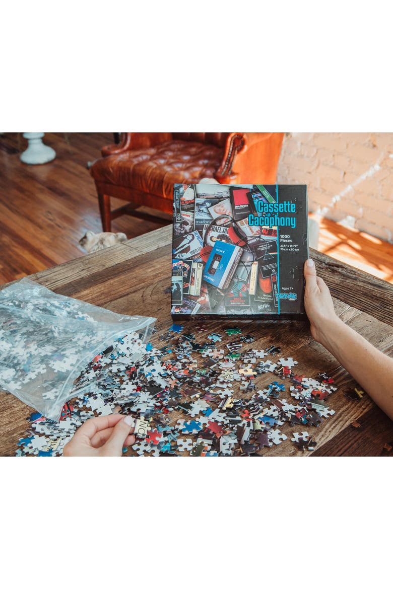 80s Cassette Music Hits 1000-Piece Jigsaw Puzzle | Toynk Exclusive, Alternate, color, Multi-Color