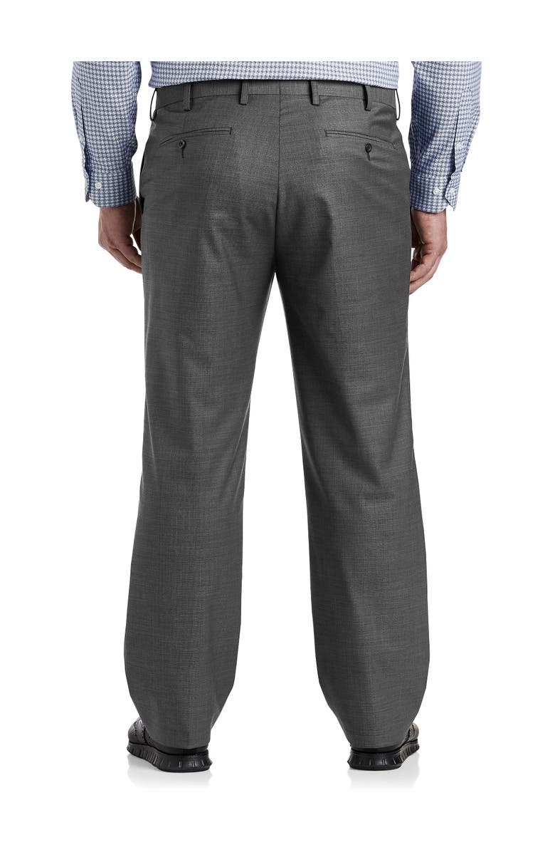 Oak Hill Premium by DXL Sharkskin Suit Pants, Alternate, color, Grey