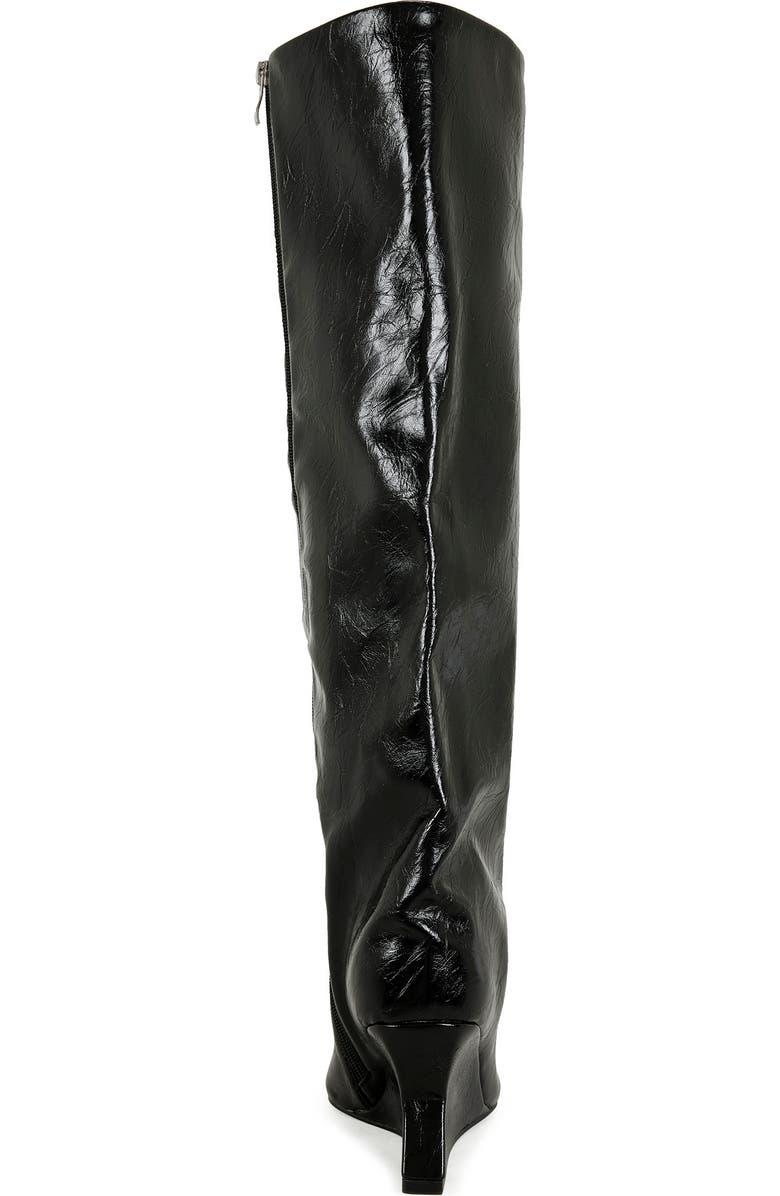 AZALEA WANG Kenya Wide Shaft Wedge Boot, Alternate, color, Black