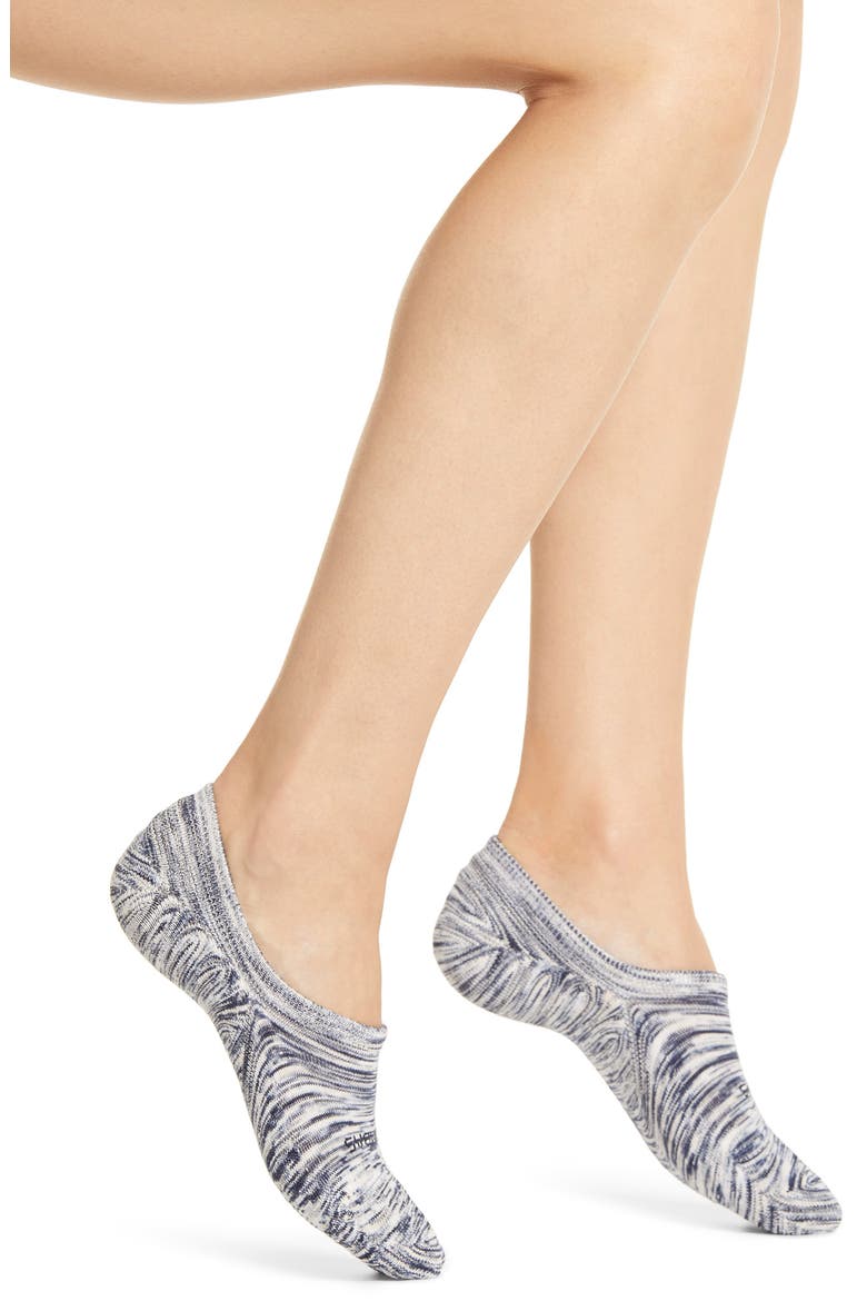 Space Dye No-Show Socks, Main, color, SOFT WHITE