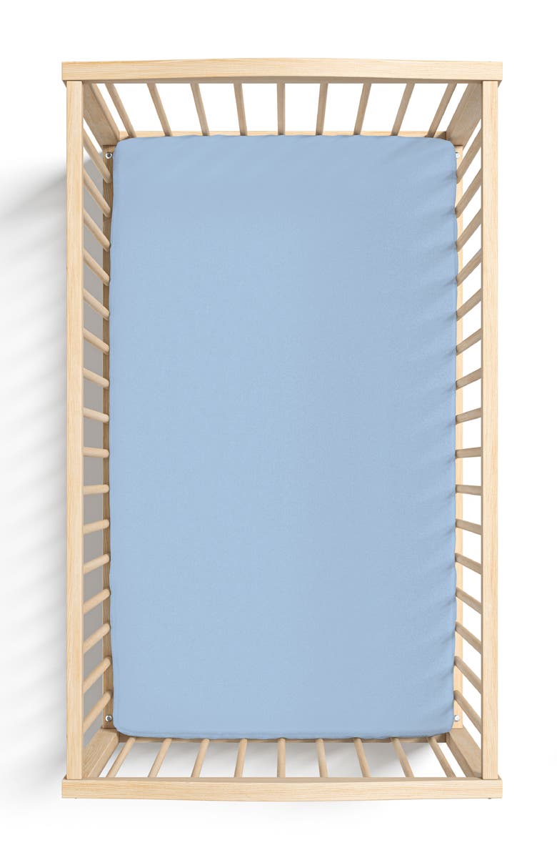 Laree + Co Lillian Crib Sheet, Main, color, Trisomy 18 Blue