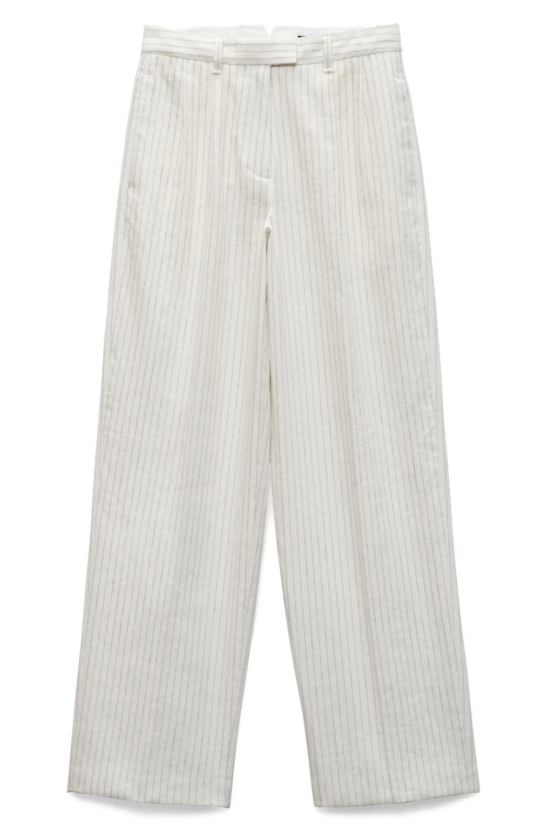 rag & bone Newman Pleated Cotton & Linen Wide Leg Pants, Alternate, color,