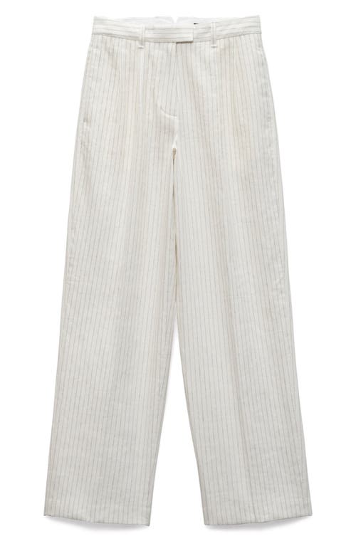 Rag & Bone Women's Newman Stripe Linen Pants In White