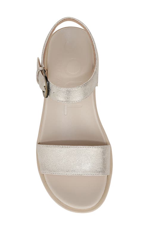 Shop Soul Naturalizer Emma Block Heel Sandal In Gold Faux Leather