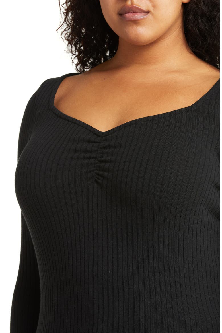 Sweetheart Rib Top, Alternate, color, TRUE BLACK