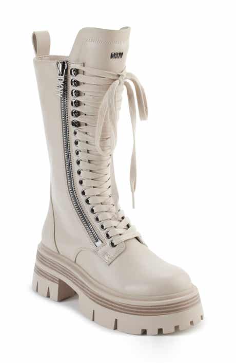 DKNY Verika Lace-Up Lug Sole Boot
