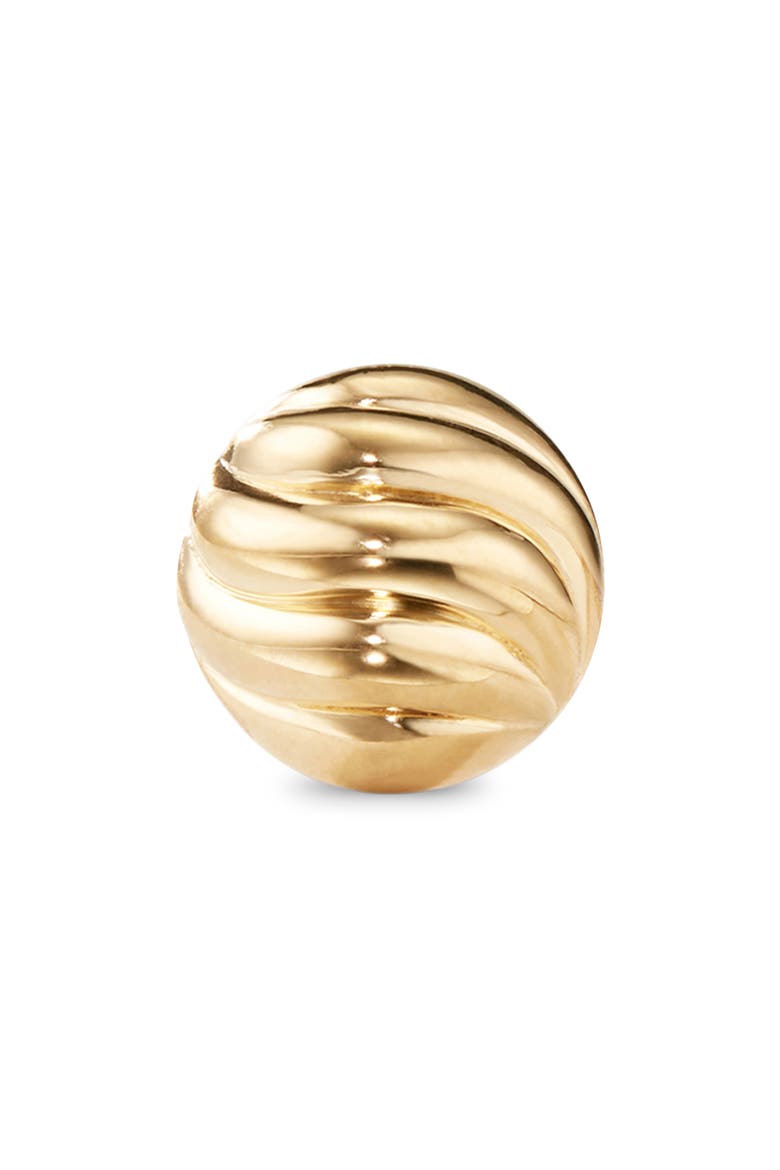 'Sculpted Cable' Stud Earring in Gold, Alternate, color, GOLD