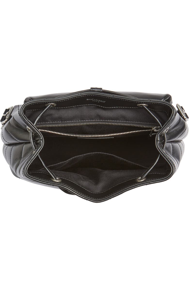 Saint Laurent Small Loulou Quilted Calfskin Leather Backpack, Alternate, color,