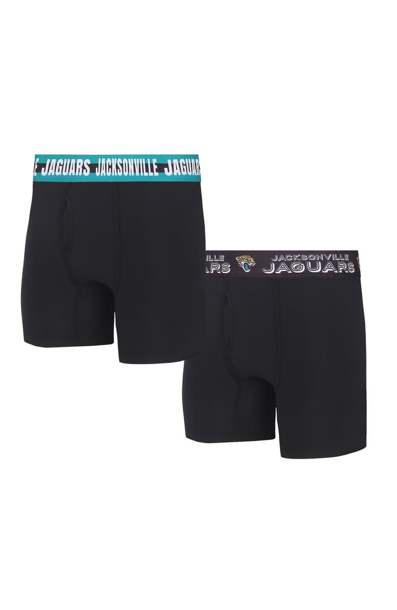 CONCEPTS SPORT Men's Concepts Sport Jacksonville Jaguars Gauge Knit Boxer Brief Two-Pack, Main, color, 