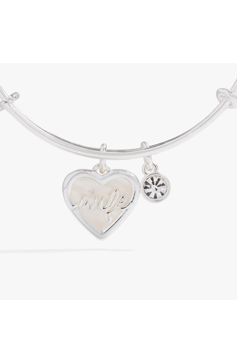 Alex and Ani Wife Bangle Bracelet, Alternate, color, Silver