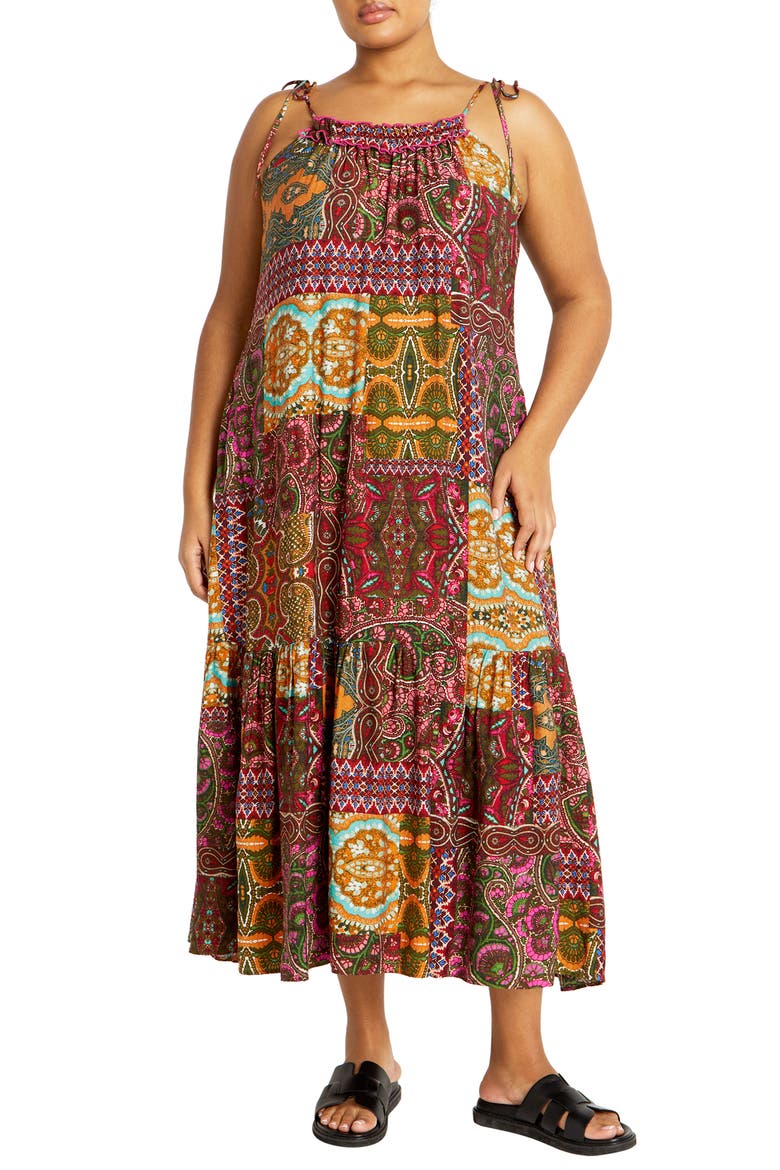 Erica Print Maxi Sundress, Main, color, KALEIDOSCOPE