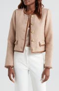 L'AGENCE Zaya Faux Leather Trim Jacket