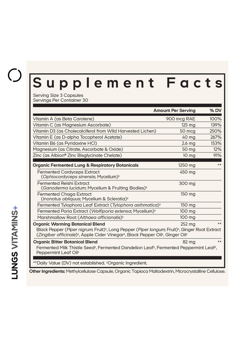 Lungs Vitamins - Multivitamins & Minerals Supplement, Alternate, color, White
