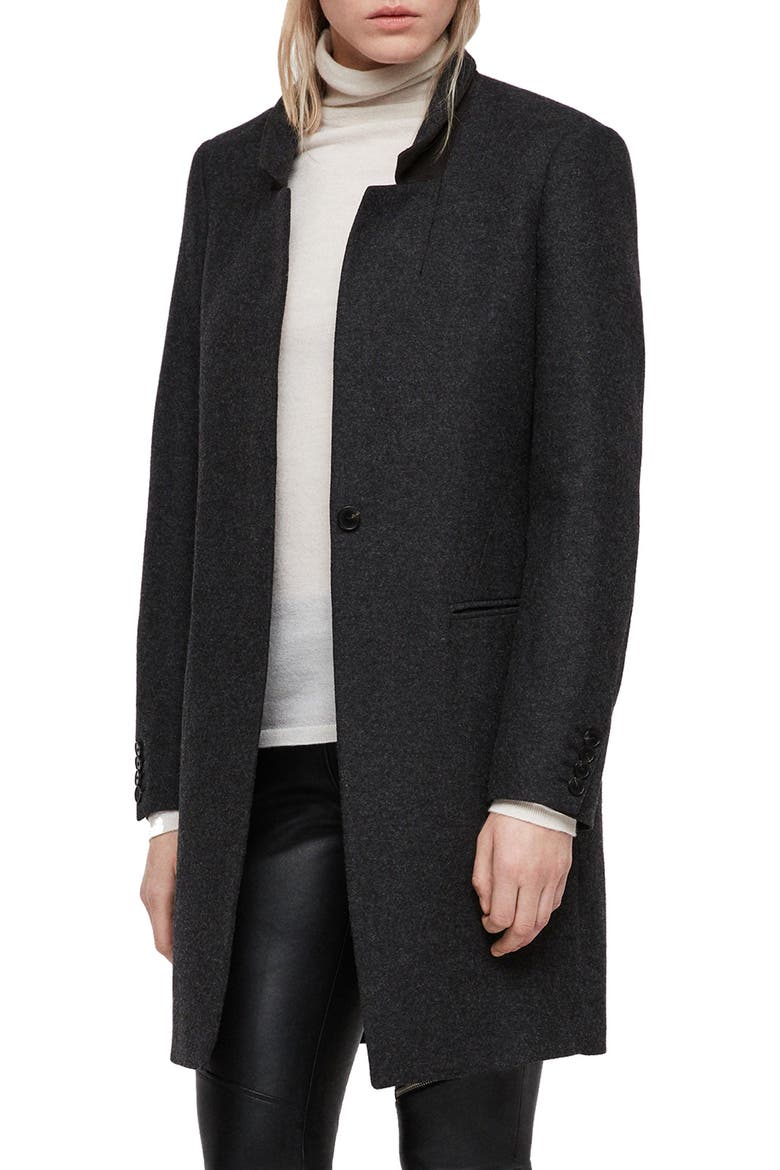 Lyla Wool Blend Coat, Alternate, color, CHARCOAL GREY