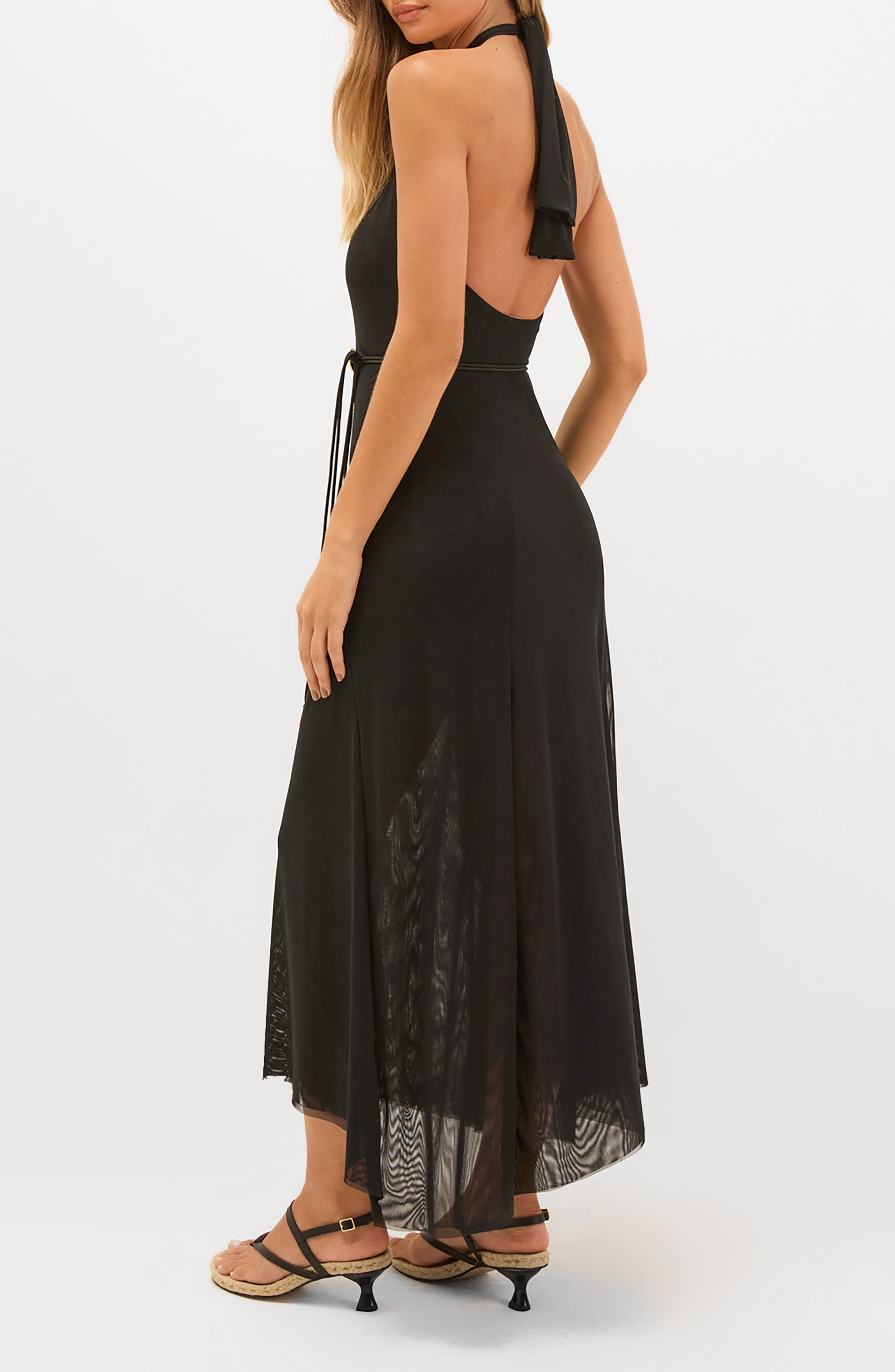 ViX Paula Hermanny Lelia Mesh Halter Dress (Women) | Nordstrom