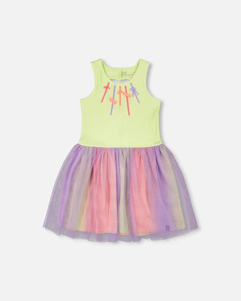 Sleeveless Bi-Material Dress (Toddler, Little Kid & Big Kid)