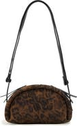 AllSaints Rosalie Leopard Print Calf Hair Crossbody Bag
