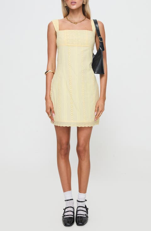 Allegro Floral Eyelet Cotton Minidress