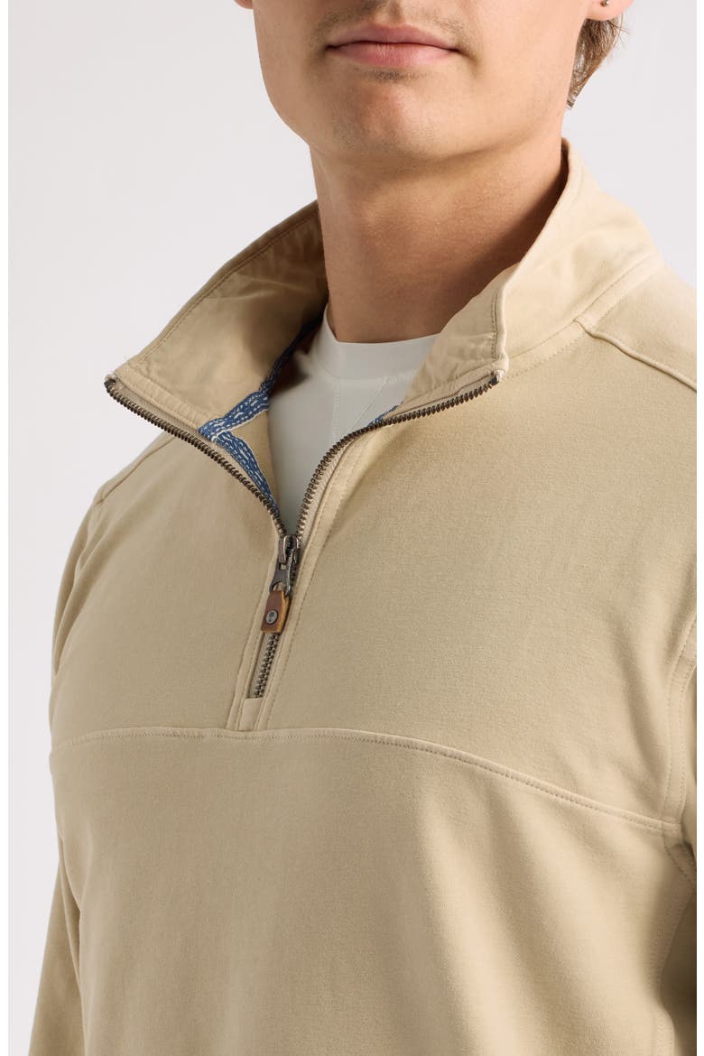 Ben & Terry Coastal Half-Zip Pullover, Alternate, color, FEATHER GREY
