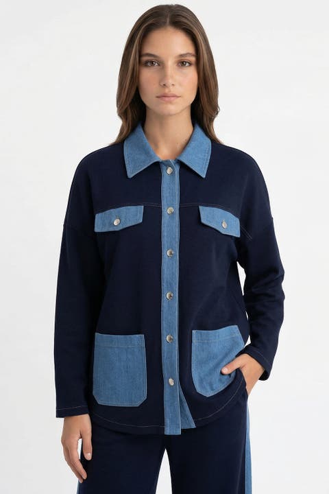 Makena Long Sleeve Pocket Knit Jacket