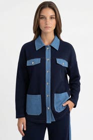 Exquise Makena Long Sleeve Pocket Knit Jacket