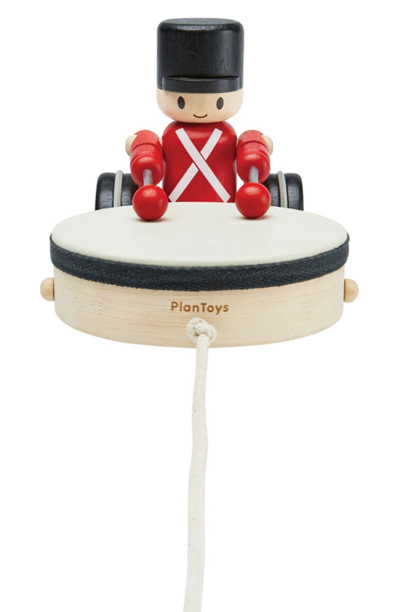 PlanToys<sup>®</sup> Drummer Pull Along Toy, Alternate, color, Red