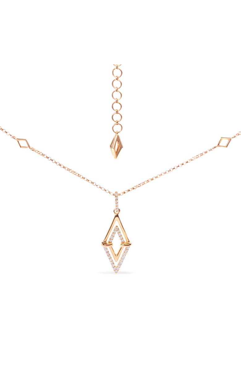 Haus of Brilliance 14K Yellow Gold 1/4 Cttw Diamond Double Triangle Geometric Pendant Necklace, Main, color, Yellow
