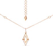 Haus of Brilliance 14K Yellow Gold 1/4 Cttw Diamond Double Triangle Geometric Pendant Necklace
