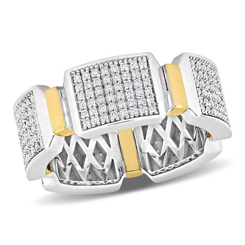 Men's Diamond Cluster Ring 14k Gold