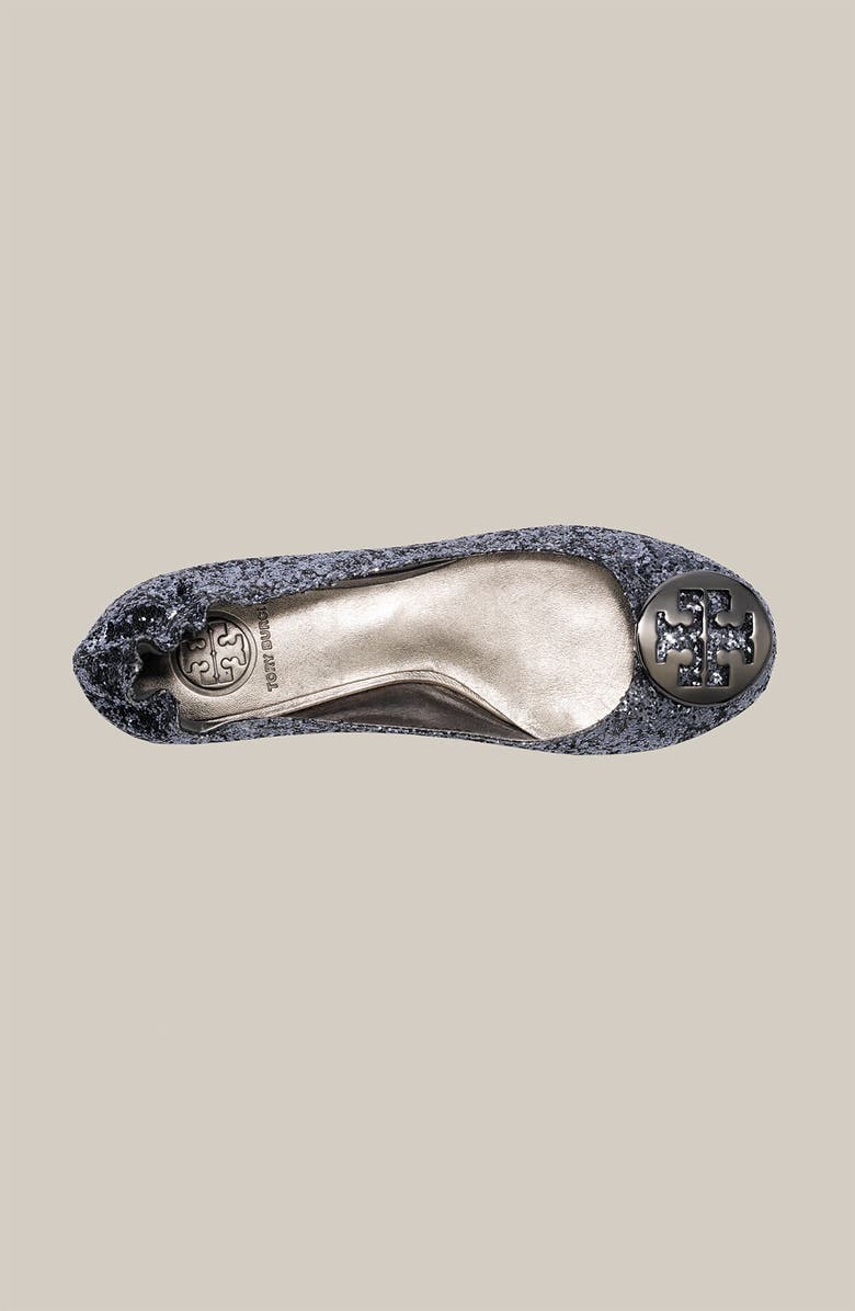 Tory Burch 'Reva' Glitter Flat, Alternate, color,